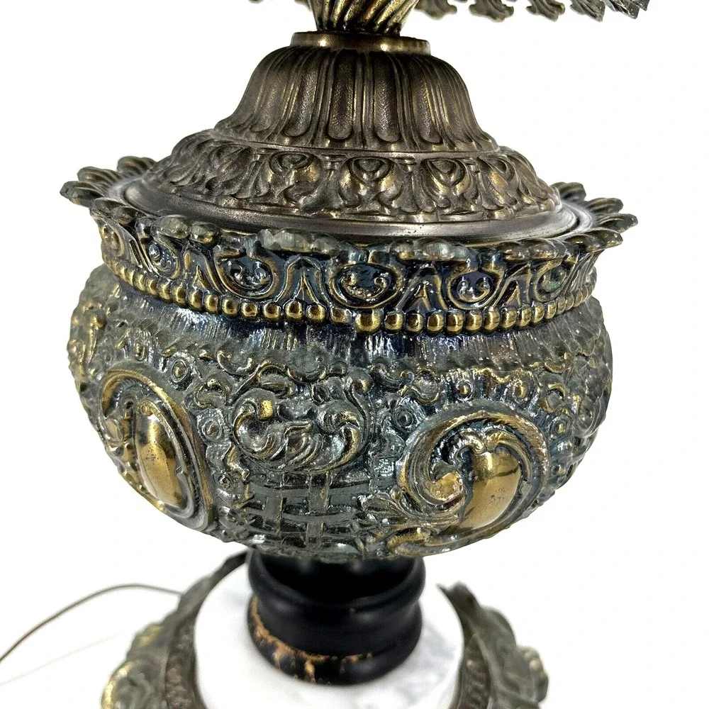 1971 EF Industries Table Lamp #145 Victorian Banquet Globe Hollywood‎ Regency